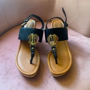 NWOT Tommy Hilfiger Black Wedges